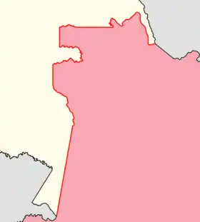 Tracé de la frontière.