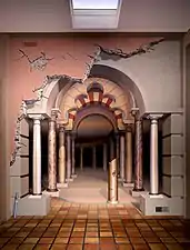 Colonnade en trompe-l'œil mural à Los Gatos, Californie.