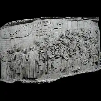 Trajan reçoit des ambassadeurs sarmates.