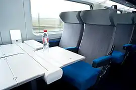 Détail des sièges, en 2de&nbsp;classe.