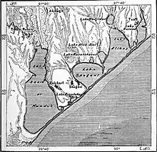 Les limans du raïon de Tatarbounary (carte anglaise de 1888).