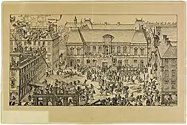 Construction de la place du Palais