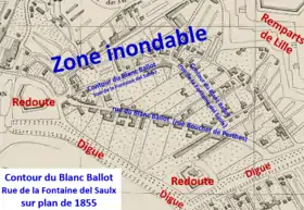 Contour du Blanc Ballot en 1855