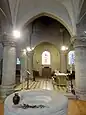 Chapelle baptismale, vue vers le nord.