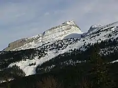 Face sud-ouest, depuis l'auberge du Clariant à Corrençon-en-Vercors.