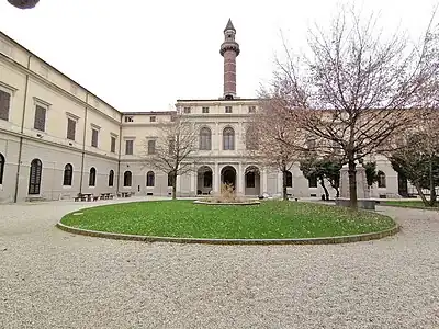 La cour qui abrite le musée d'histoire naturelle de Pavie.
