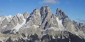 Cristallino d’Ampezzo, Cima di Mezzo, Monte Cristallo et Piz Popena.