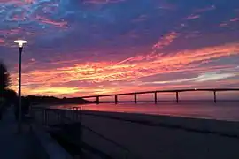 Coucher de soleil vu du remblai