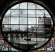 Détail d'un de ses vitraux.