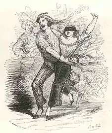 Couple de Parisiens au Carnaval de Paris.