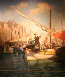 Arrivée de pêcheurs au port de Cassis.