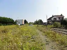 La ligne, vue au Blanc-Misseron, peu avant la frontière belge.