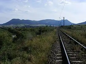 Vue du Ciomad depuis Tușnad au nord-ouest.