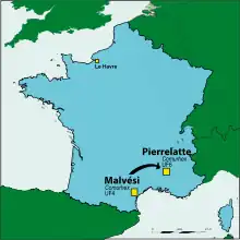 Le tétrafluorure d'uranium (UF4) produit par l'usine Comurhex de Malvési est transformé en hexafluorure d'uranium (UF6) dans l'usine Comurhex de Pierrelatte.