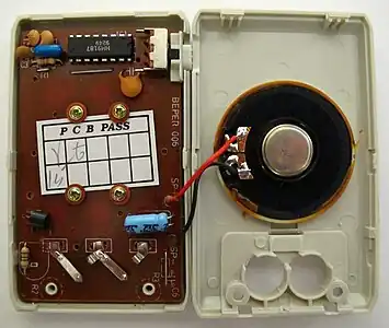 Intérieur avec circuit imprimé.