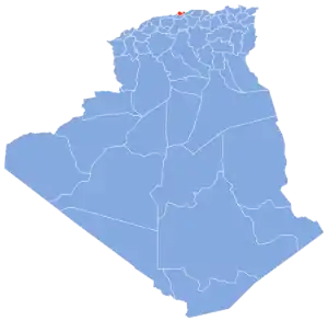 Carte d'Algérie (Wilaya d'Alger)