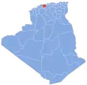 Carte d'Algérie (Wilaya de Aïn Témouchent)