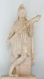 Statue de Cautès. IIIe siècle. Musée archéologique régional Antonino-Salinas, Palerme.