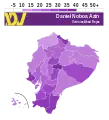 Résultats de Daniel Noboa par province au 1er tour