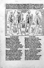 Squelettes musiciens de la danse macabre