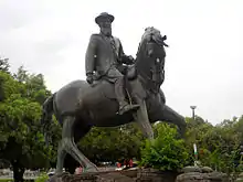 Statue de Koos de la Rey sur son cheval Bokkie à Lichtenburg