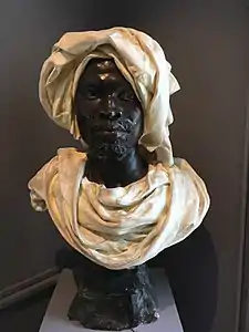 Buste d'homme (1884), plâtre teinté, musée des Beaux-Arts de Tours .