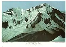 Le sommet de l'Ortles, illustration publié dans le journal Zeitschrift des Deutschen und Oesterreichischen Alpenvereins&nbsp;(de) en 1872