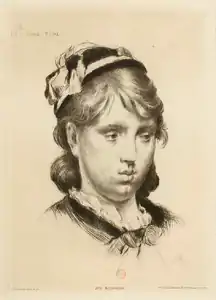 Mlle&nbsp;Mou-Mou (1879), pointe sèche.