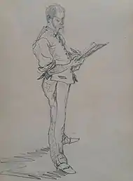 Dessin autoportrait Théodore de Broutelles