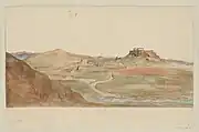 Athènes, dessin de Prosper Morey, vers 1838.