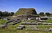Le Dharmarajika stupa de Taxila. Édifié par l'empereur Maurya Ashoka, au IIIe&nbsp;siècle AEC