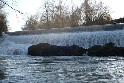 Seuil du moulin de Montaut.