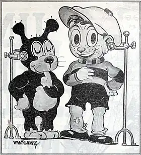 Dinky Doodle et son  chien, en septembre 1924.