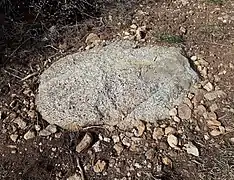 Gros caillou de diorite, pic de l'Estelle.