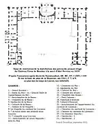Distribution du premier étage du Château-Vieux à la mort de Servien, 1659.