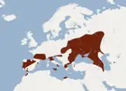 Aire de répartition de la Grande Noctule