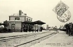 Carte postale de La Gare en 1907.