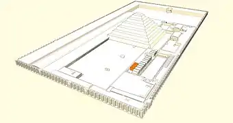Position du « temple T ».