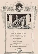 Vignette du poème de Johan Olof Wallin (en) Dödens engel, d'après la publication de Carl Larsson.