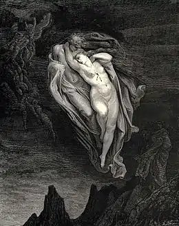 Paolo et Francesca de Gustave Doré.