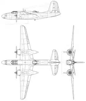 vue en plan de l’avion
