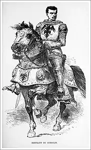 Bertrand du Guesclin, gravure d'Alphonse de Neuville, XIXe&nbsp;siècle.