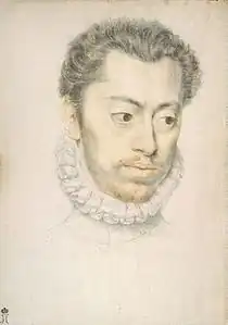 Portrait d'Étienne Dumonstier, v. 1570, musée de l'Ermitage.