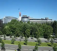 Le Palais des droits de l'homme.