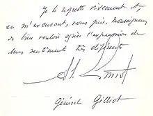 Signature de Jean Gilliot