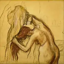 Femme s'essuyantfusain et pastel, vers 1905Musée des Beaux-Arts de Houston
