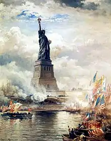 Statue of Liberty unveiled, 1886, musée de la ville de New York
