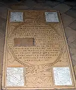 Dalle de Valentine Baillon et Louise de Bernard.