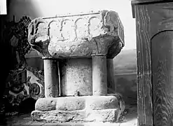 Les fonts baptismaux au début du XXe&nbsp;siècle