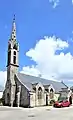 Île-Tudy : l'église paroissiale Saint-Tudy (XVe&nbsp;siècle, en granite).